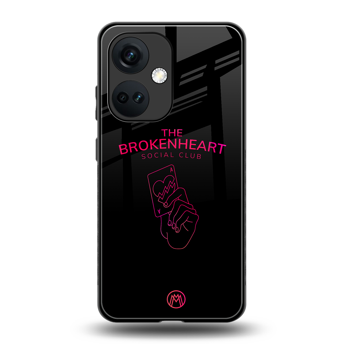 broken heart social club back phone cover | glass case for oneplus nord ce 3