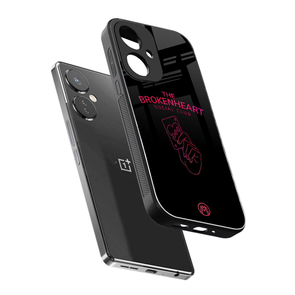 broken heart social club back phone cover | glass case for oneplus nord ce 3