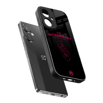 broken heart social club back phone cover | glass case for oneplus nord ce 3