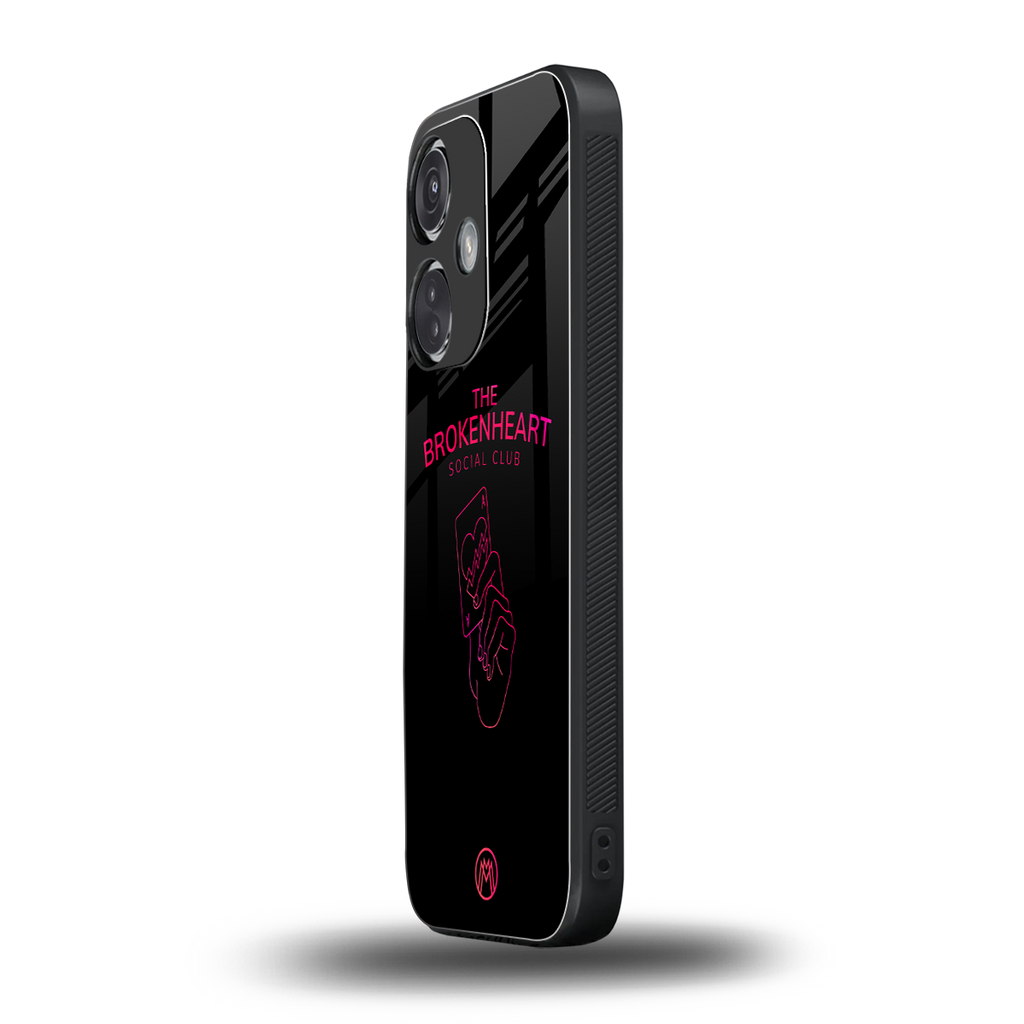 broken heart social club back phone cover | glass case for oneplus nord ce 3