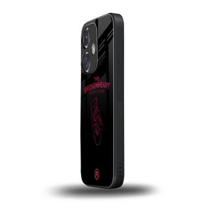 broken heart social club back phone cover | glass case for oneplus nord ce 3