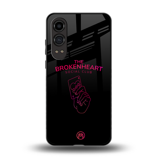 broken heart social club back phone cover | glass case for oneplus nord ce 4 lite