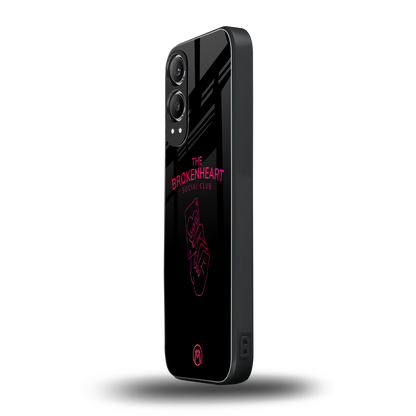 broken heart social club back phone cover | glass case for oneplus nord ce 4 lite