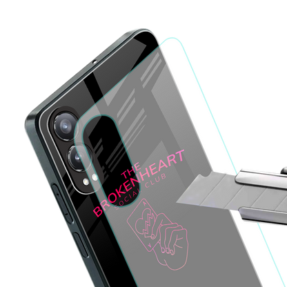 broken heart social club back phone cover | glass case for oneplus nord ce 4 lite