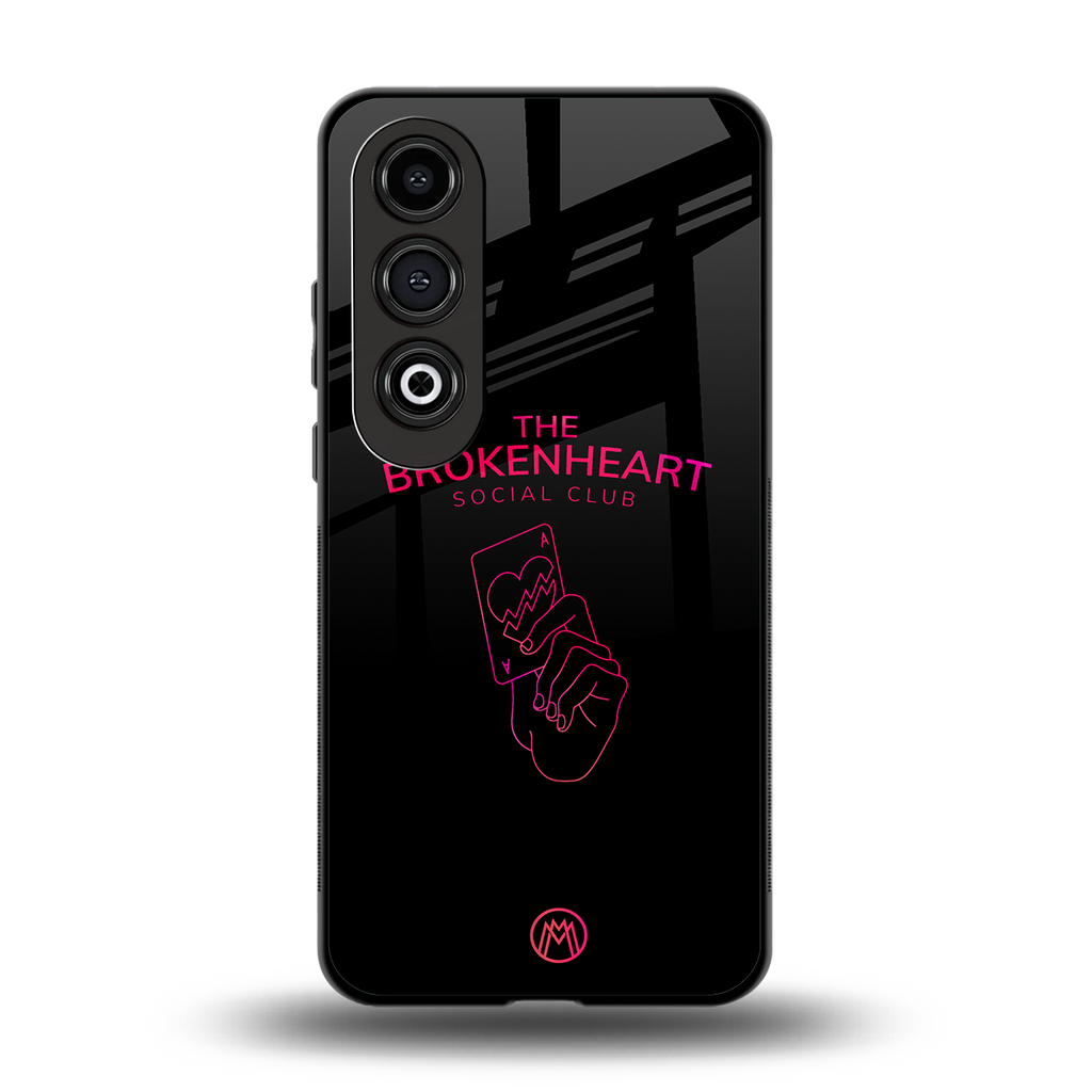 broken heart social club back phone cover | glass case for oneplus nord ce 4