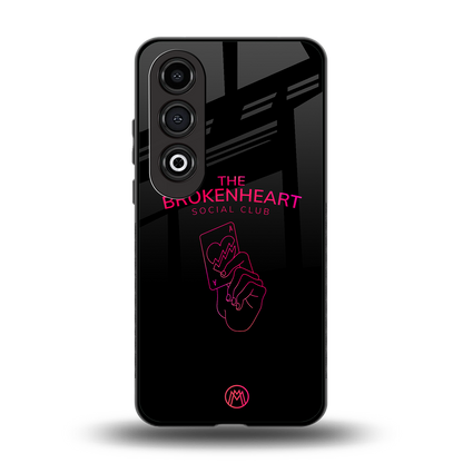 broken heart social club back phone cover | glass case for oneplus nord ce 4
