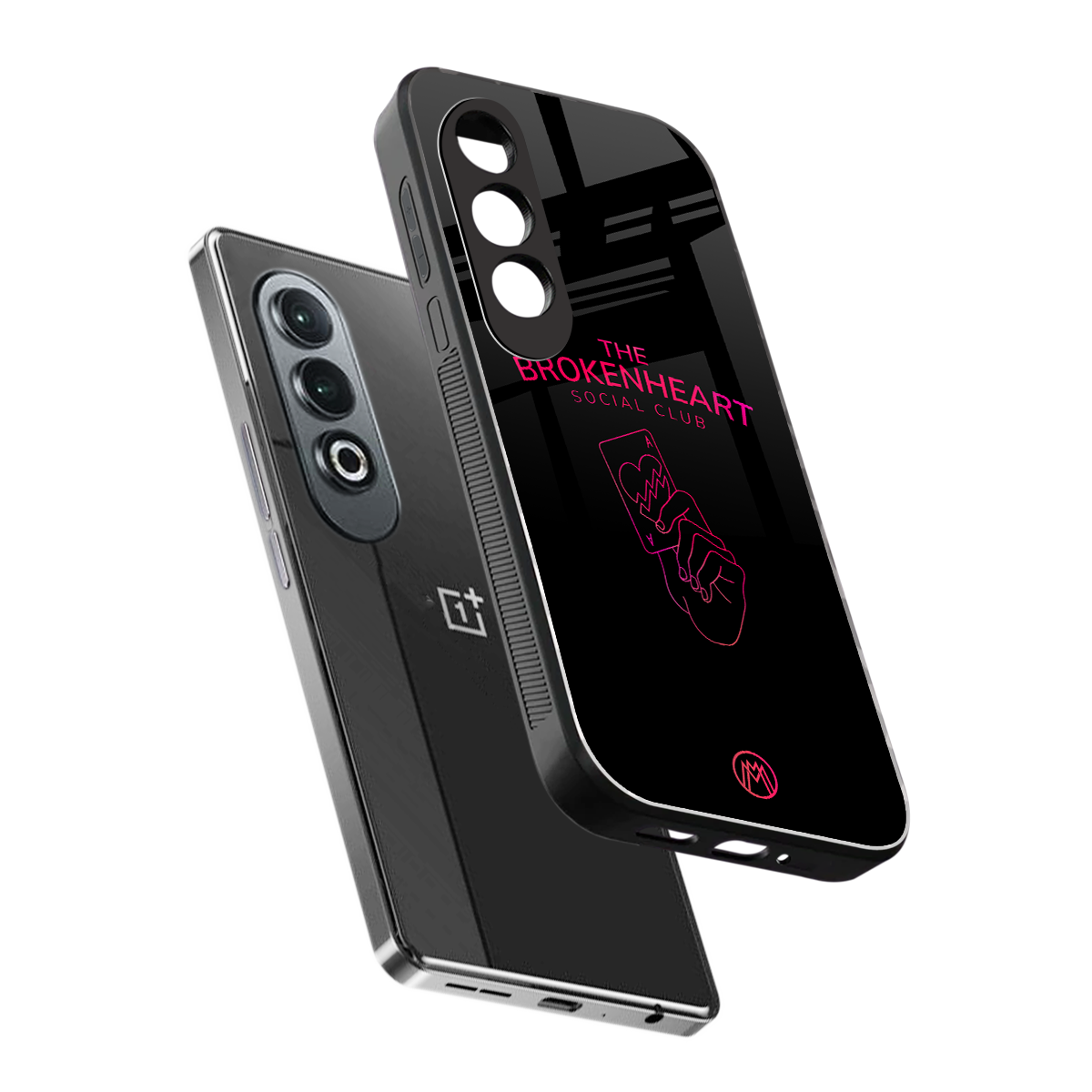 broken heart social club back phone cover | glass case for oneplus nord ce 4