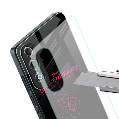 broken heart social club back phone cover | glass case for oneplus nord ce 4