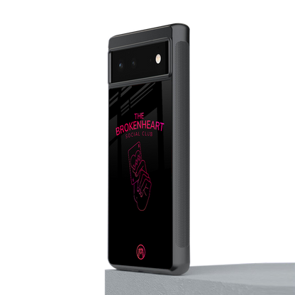 broken heart social club back phone cover | glass case for Google Pixel 6A