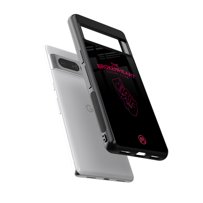broken heart social club back phone cover | glass case for google pixel 7 pro