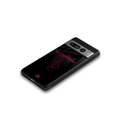 broken heart social club back phone cover | glass case for google pixel 7 pro