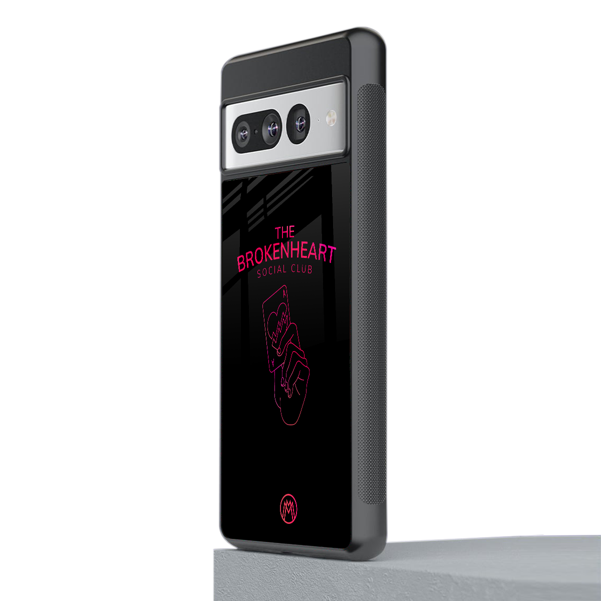 broken heart social club back phone cover | glass case for google pixel 7 pro