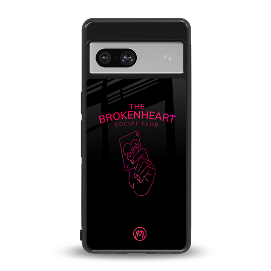 broken heart social club back phone cover | glass case for Google Pixel 7