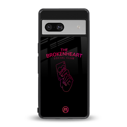 broken heart social club back phone cover | glass case for Google Pixel 7A