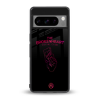 broken heart social club back phone cover | glass case for google pixel 8 pro