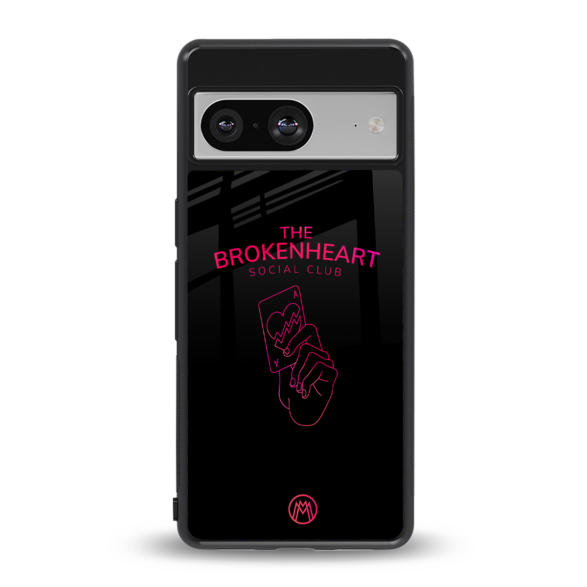 broken heart social club back phone cover | glass case for Google Pixel 8