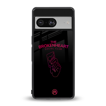 broken heart social club back phone cover | glass case for Google Pixel 8
