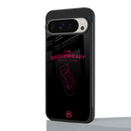 broken heart social club back phone cover | glass case for google pixel 9 pro