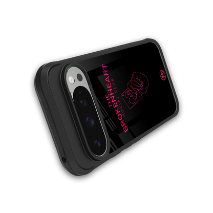 broken heart social club back phone cover | glass case for google pixel 9 pro xl