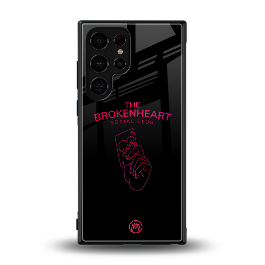 broken heart social club back phone cover | glass case for samsung galaxy s24 ultra