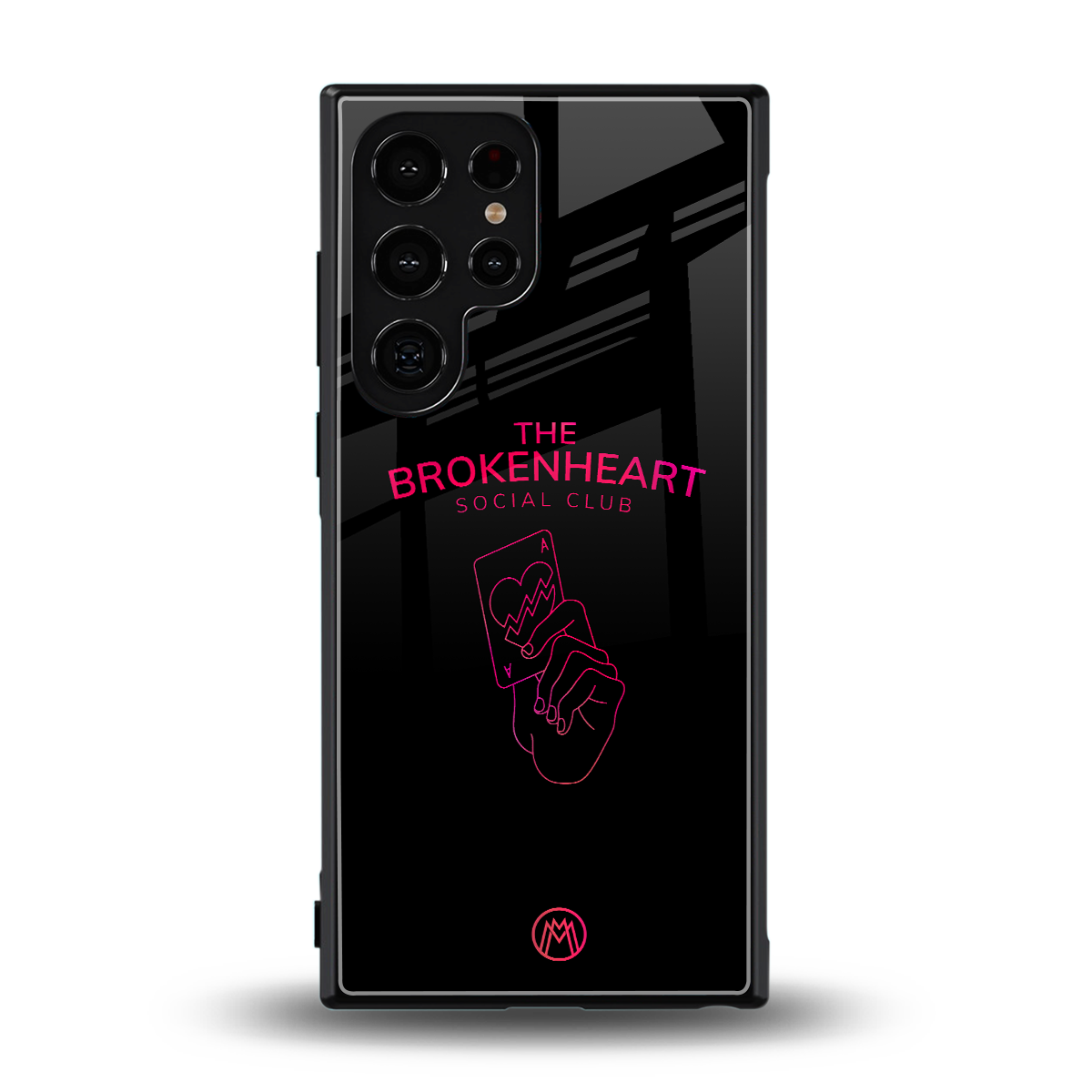 broken heart social club back phone cover | glass case for samsung galaxy s23 ultra