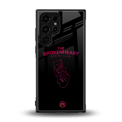 broken heart social club back phone cover | glass case for samsung galaxy s23 ultra