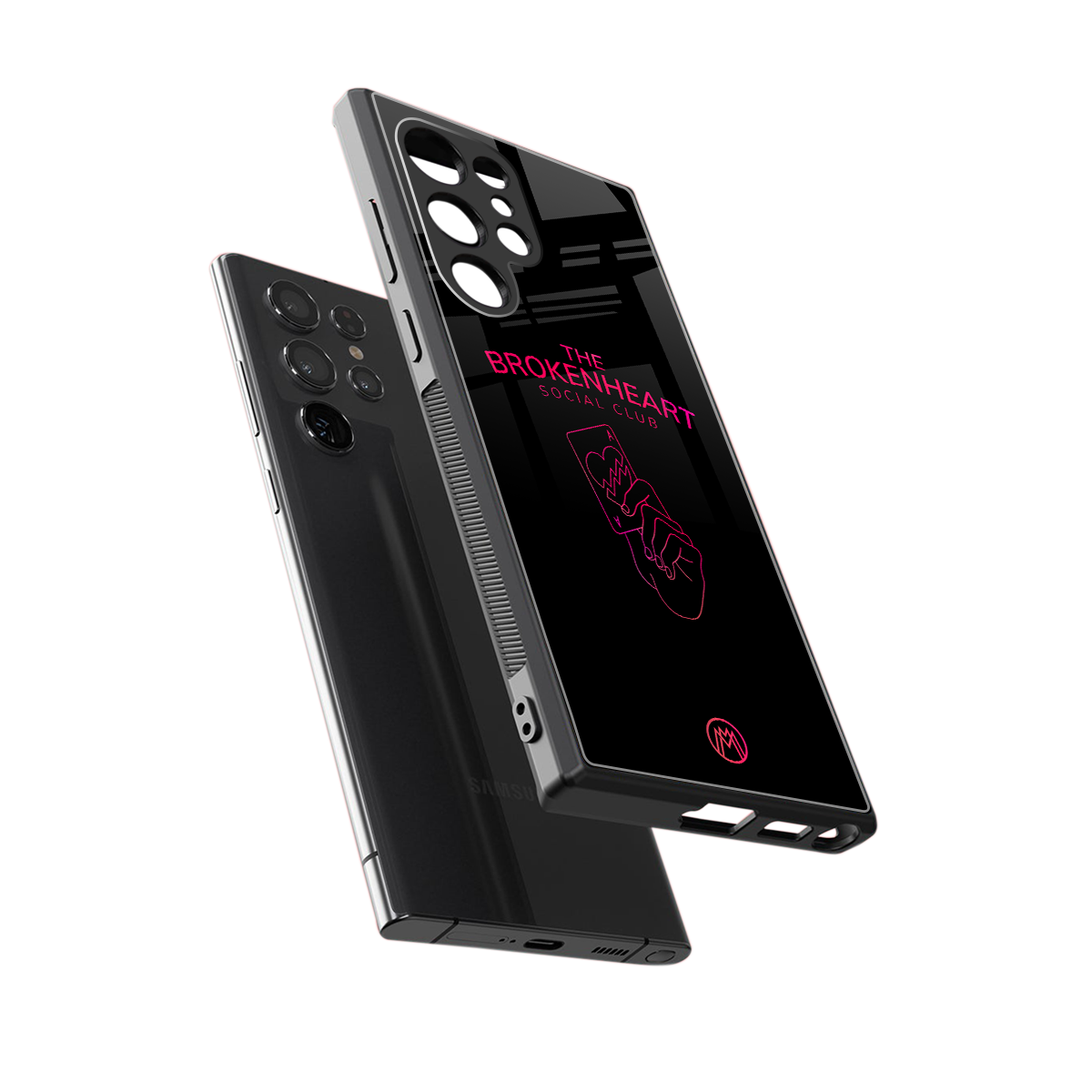 broken heart social club back phone cover | glass case for samsung galaxy s23 ultra
