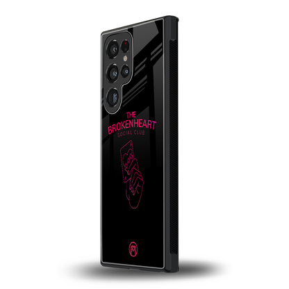 broken heart social club back phone cover | glass case for samsung galaxy s23 ultra