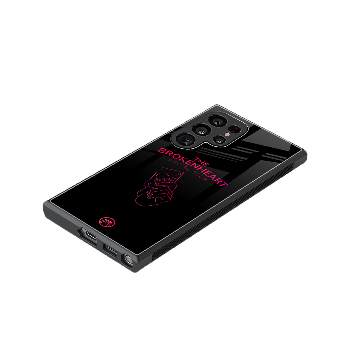 broken heart social club back phone cover | glass case for samsung galaxy s23 ultra