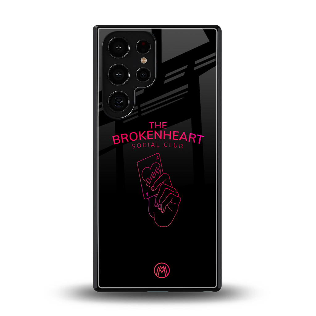broken heart social club back phone cover | glass case for samsung galaxy s25 ultra