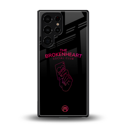 broken heart social club back phone cover | glass case for samsung galaxy s25 ultra