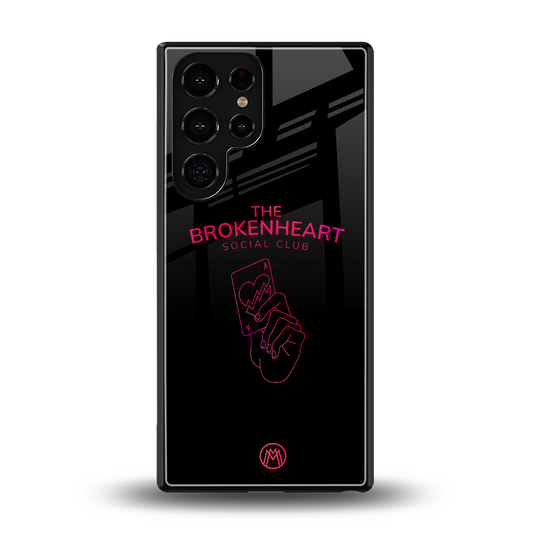broken heart social club back phone cover | glass case for samsung galaxy s25 ultra