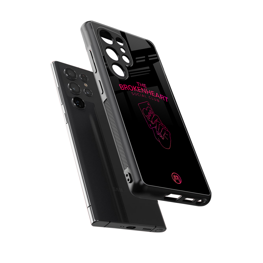 broken heart social club back phone cover | glass case for samsung galaxy s25 ultra
