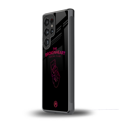 broken heart social club back phone cover | glass case for samsung galaxy s25 ultra
