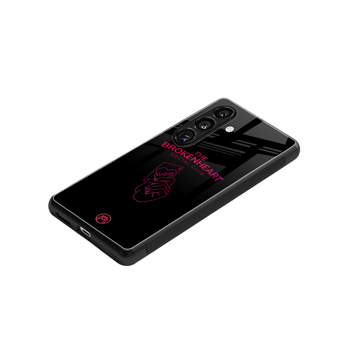 broken heart social club back phone cover | glass case for samsung galaxy s24 fe