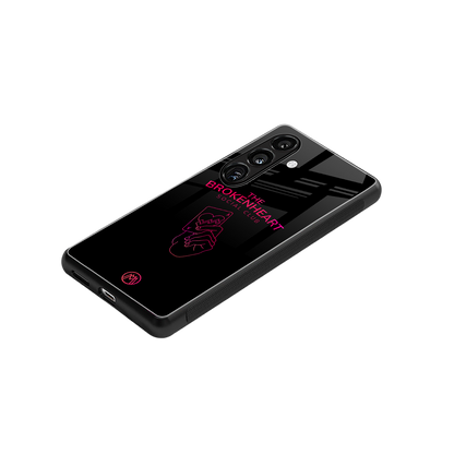 broken heart social club back phone cover | glass case for samsung galaxy s24 fe