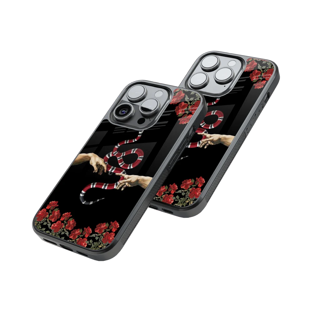 Protective Glass Back Phone Case Compatible with iPhone, Samsung, OnePlus, Pixel & More