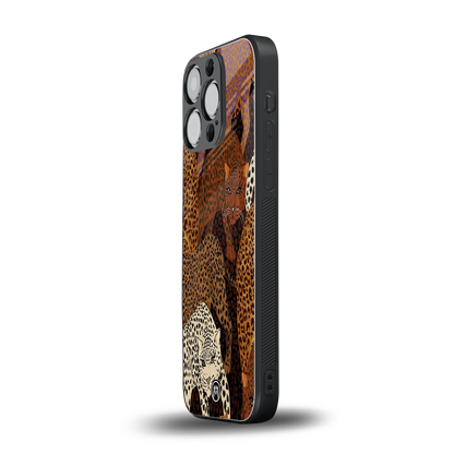 brown beasts back phone cover | glass case for iphone 15 pro