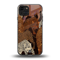 brown beasts back phone cover | glass case for iphone 15