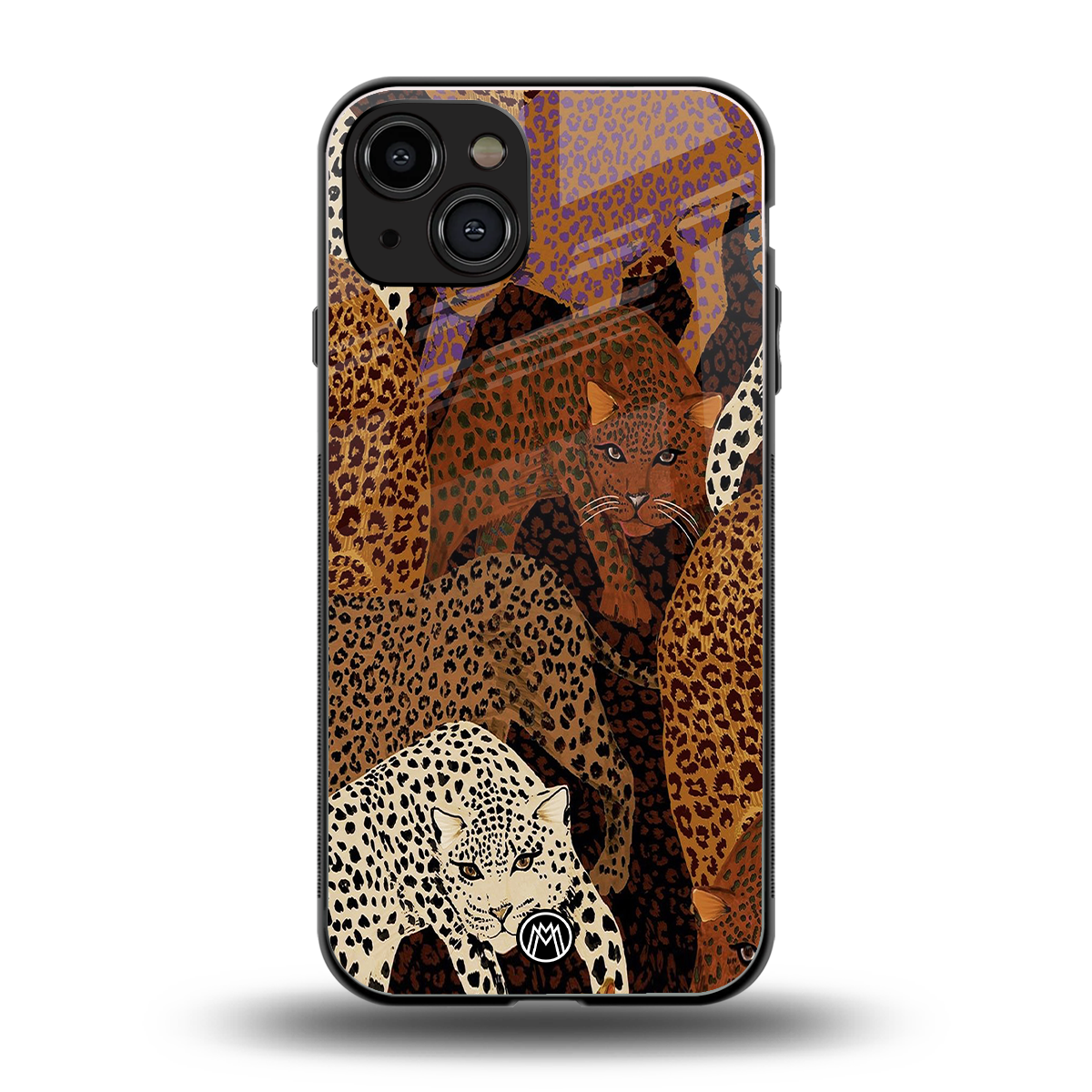 brown beasts back phone cover | glass case for iphone 15