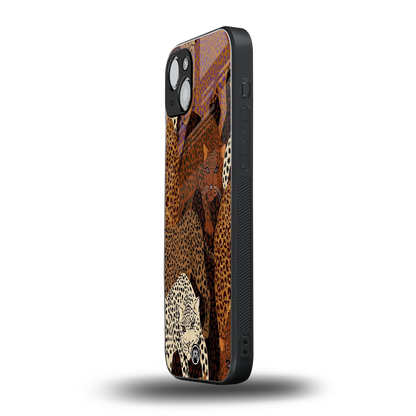 brown beasts back phone cover | glass case for iphone 15
