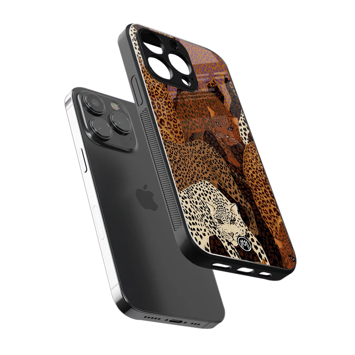 brown beasts back phone cover | glass case for iphone 15 pro