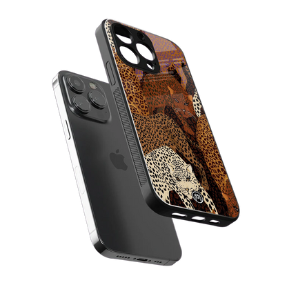brown beasts back phone cover | glass case for iphone 15 pro