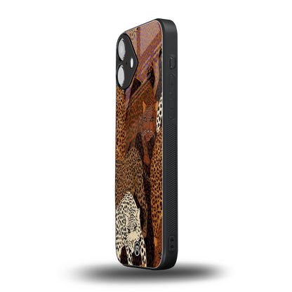 brown beasts back phone cover | glass case for iphone 16 plus