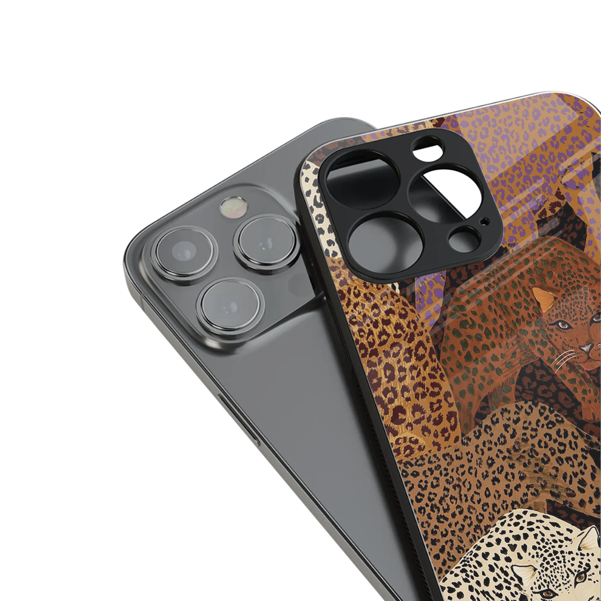 brown beasts back phone cover | glass case for iphone 15 plus