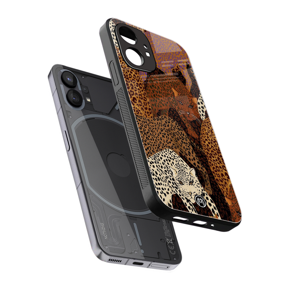brown beasts back phone cover | glass case for nothing phone 1
