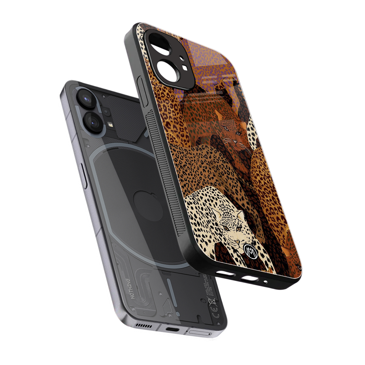 brown beasts back phone cover | glass case for nothing phone 1