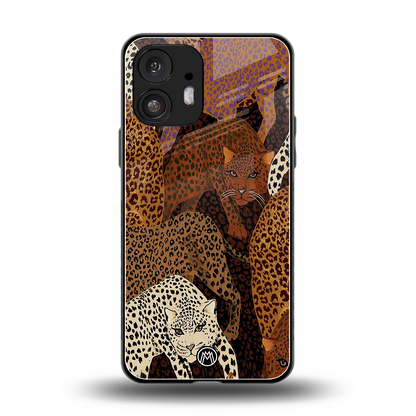 brown beasts back phone cover | glass case for nothing phone 2