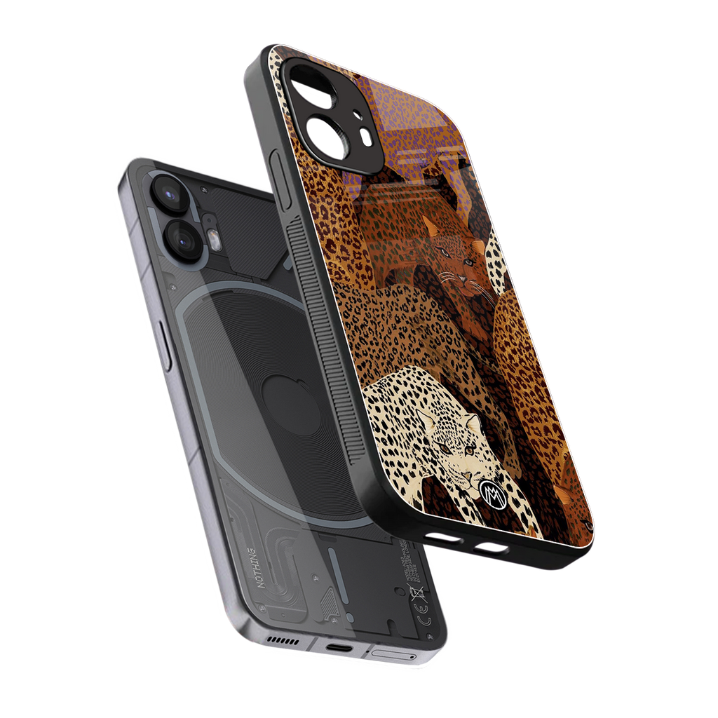 brown beasts back phone cover | glass case for nothing phone 2