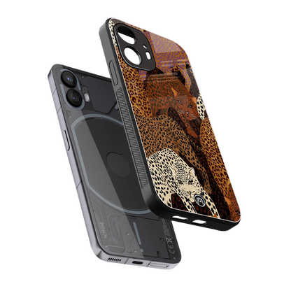 brown beasts back phone cover | glass case for nothing phone 2